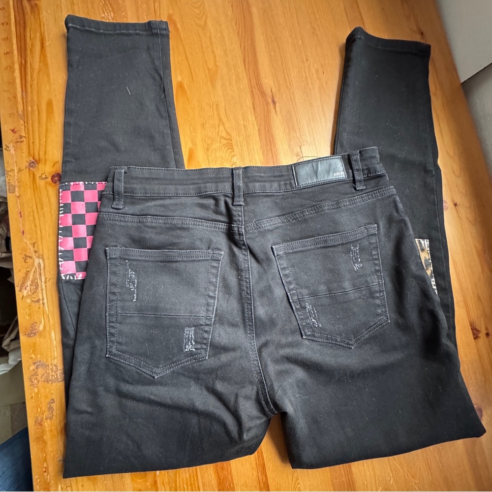 Amiri Black Patchwork Jeans - image 7